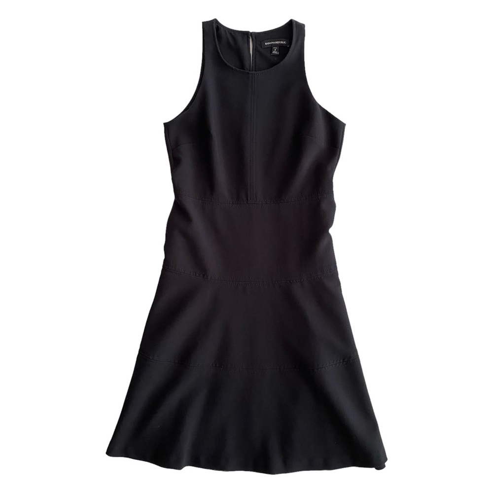 Banana Republic Sleeveless Fit & Flare Black Dress Women's Size 2 Petite